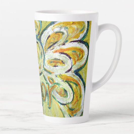 Amor Angel Word Art Custom Latte Mok Cup (Rechts)