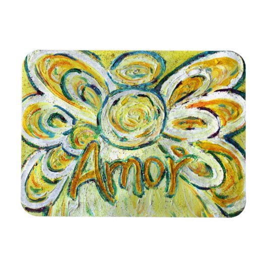 Amor Beschermengel Woord Aangepaste Magneet (Horizontaal)