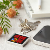 Amor Catalan Love, Catalonië Estelada Flag Sleutelhanger (Zijkant)