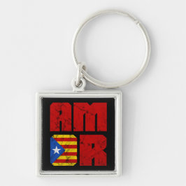 Amor Catalan Love, Catalonië Estelada Flag Sleutelhanger