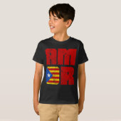 Amor Catalan Love, Catalonië Estelada Flag T-shirt (Voorkant volledig)