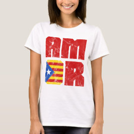 Amor Catalan Love, Catalonië Estelada Flag T-shirt