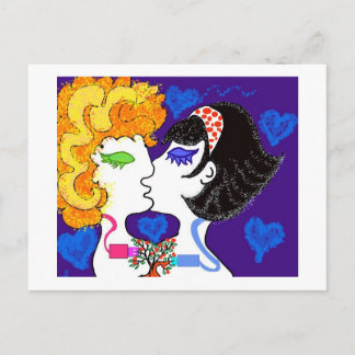 Amor + chips + fantasias briefkaart