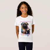 Amor de madre pug - Amor matnal onvoorwaardelijk T-shirt (Voorkant volledig)