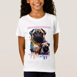 Amor de madre pug - Amor matnal onvoorwaardelijk T-shirt