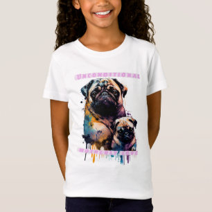 Amor de madre pug - Amor matnal onvoorwaardelijk T-shirt