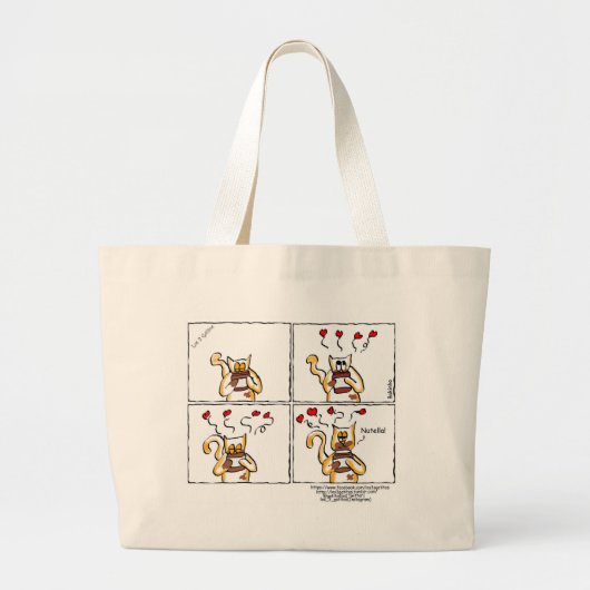 Amor é Nutella Grote Tote Bag (Voorkant)