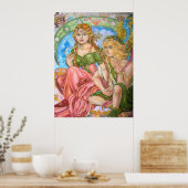 Amor en een prinses. poster (Keuken)