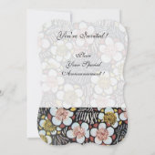 Amor en Psyche als Kinderen Trouwfeest Monogram Kaart (Achterkant)