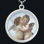 Amor en Psyche Zilver Vergulden Ketting<br><div class="desc">L'Amour et Psyche,  enfants oil schilderij van William-Adolphe Bouguereau (1825-1905).</div>