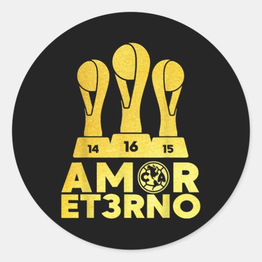 Amor Et3rno America Tricampeon Ronde Sticker (Voorkant)