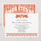 Amor Eterno Papel Picado Banner Kaart (Voorkant / Achterkant)