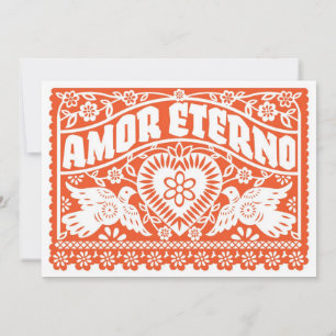 Amor Eterno Papel Picado Banner Kaart