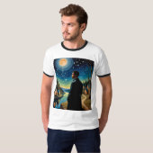 Amor Fati Cosmic Night Reflection T-shirt (Voorkant volledig)