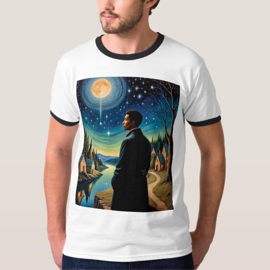 Amor Fati Cosmic Night Reflection T-shirt (Voorkant)