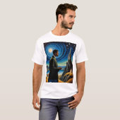 Amor Fati Cosmic Reflection Inspirerend T-shirt (Voorkant volledig)
