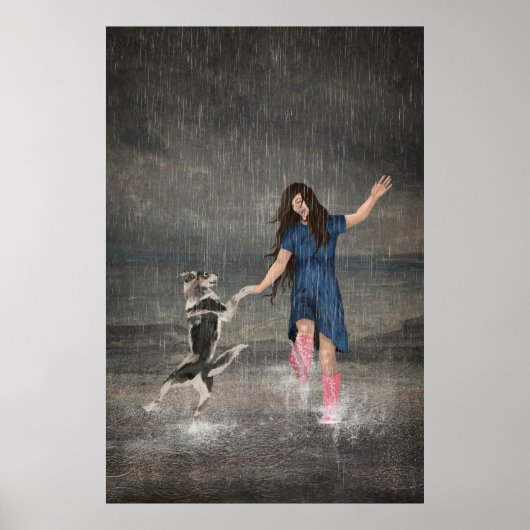 Amor Fati dansen in de regen Poster (Voorkant)