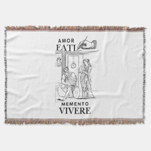 Amor Fati Filosofie Lijn Kunst Deken