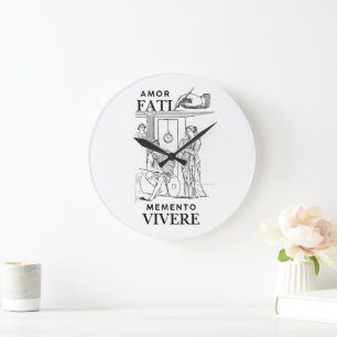 Amor Fati Filosofie Lijn Kunst Grote Klok
