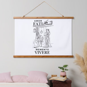 Amor Fati Filosofie Lijn Kunst Hangend Wandkleed