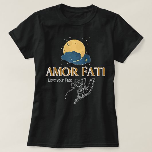 Amor Fati Friedrich Nietzsche houdt van je lot Ph T-shirt (Design voorkant)