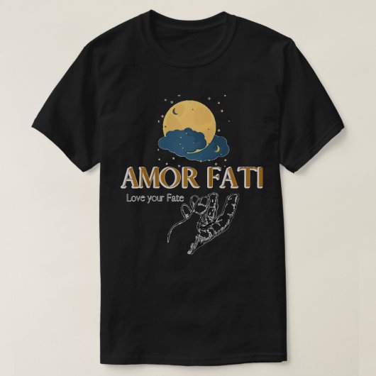 Amor Fati Friedrich Nietzsche houdt van je lot Ph T-shirt (Design voorkant)