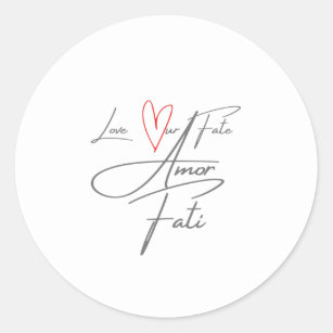 Amor Fati - hou van ons lot Ronde Sticker