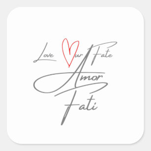 Amor Fati - hou van ons lot Vierkante Sticker