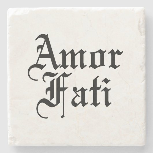 Amor Fati - liefde voor lot Stenen Onderzetter (Voorkant)