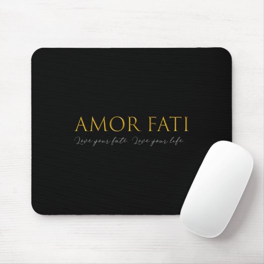 Amor Fati Love of Fate Stoic Philosophy Latin Quot Muismat (Met muis)