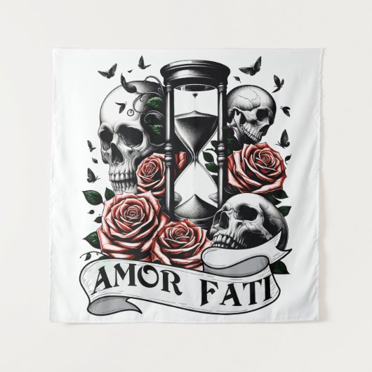 Amor Fati - Memento Mori Gotische kunst Wandkleed (Voorkant)