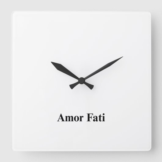 Amor Fati Minimalistische Kantoor Wandklok (Voorkant)