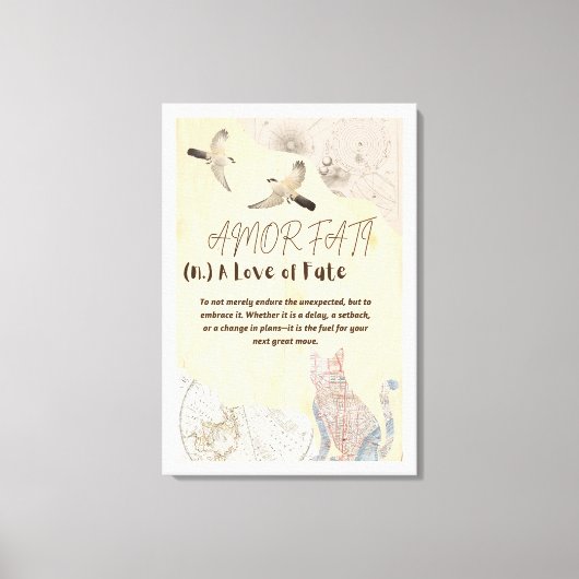Amor Fati opgespannen canvasprint Canvas Afdruk (Voorkant)