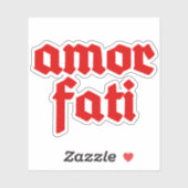 Amor Fati (rood) Sticker (Vel)