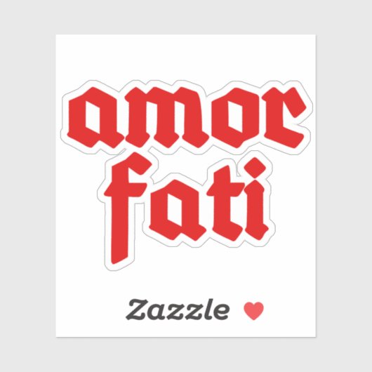 Amor Fati (rood) Sticker (Vel)