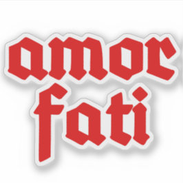 Amor Fati (rood) Sticker