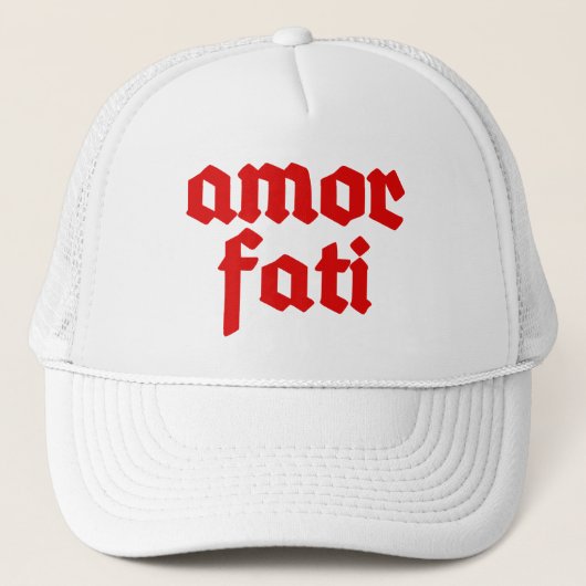 Amor Fati (rood) Trucker Pet (Voorkant)