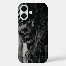 Amor Fati Stone Wings schedel iPhone 16 Hoesje