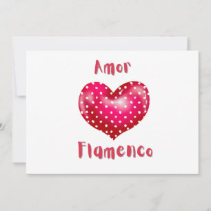 Amor Flamenco Rood Hart met Polka Dots Passion Kaart