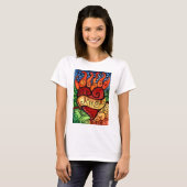 Amor Flaming Heart Tshirt Design (Voorkant volledig)