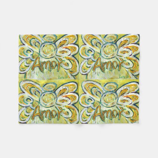 Amor Guardian Angel Art Custom Fleece Deken (Voorkant (Horizontaal))