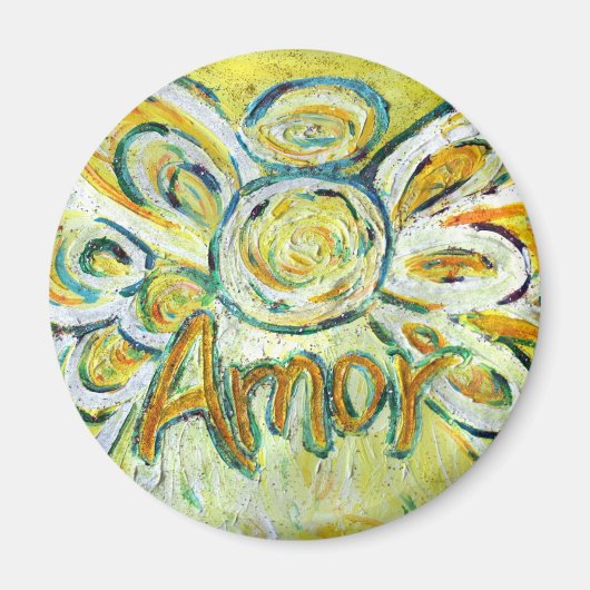 Amor Guardian Angel Word Custom Magnet (Voorkant)