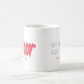 Amor is Love - Modern Red Graphic Calligraphy Koffiemok (Center)