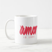 Amor is Love - Modern Red Graphic Calligraphy Koffiemok (Links)