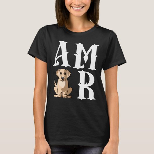 Amor Liefde Labrador Retriever Hond Mam T-shirt (Voorkant)