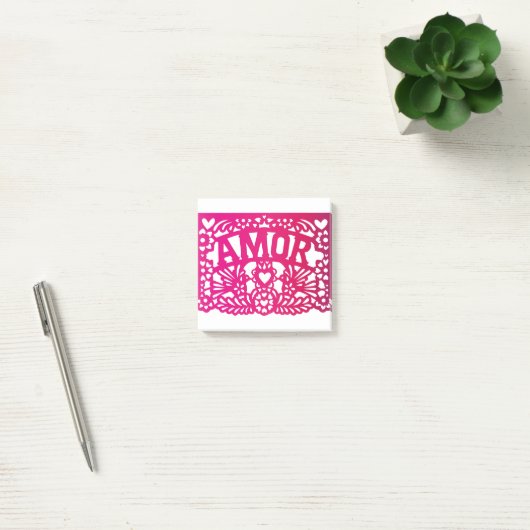 AMOR Love Mexicaanse papel picado Post-it® Notes (Kantoor)