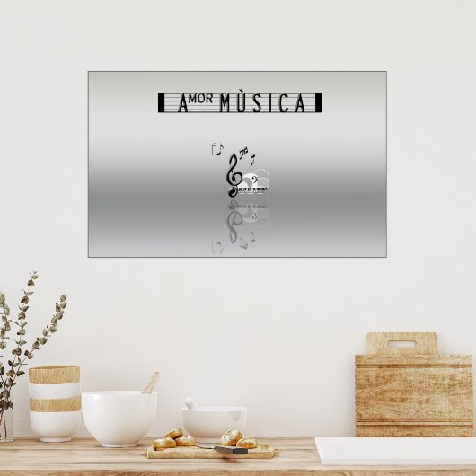 Amor Musica Poster (Keuken)