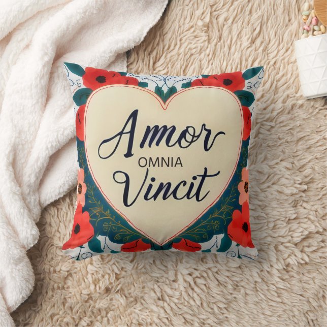 Amor Omnia Vincit - citaat Kussen (Deken)