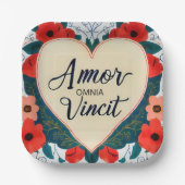 Amor Omnia Vincit - citaat Papieren Bordje (Voorkant)