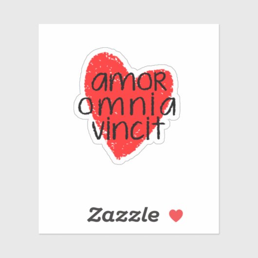 Amor Omnia Vincit (Love Conquers All)-Sticker Sticker (Vel)